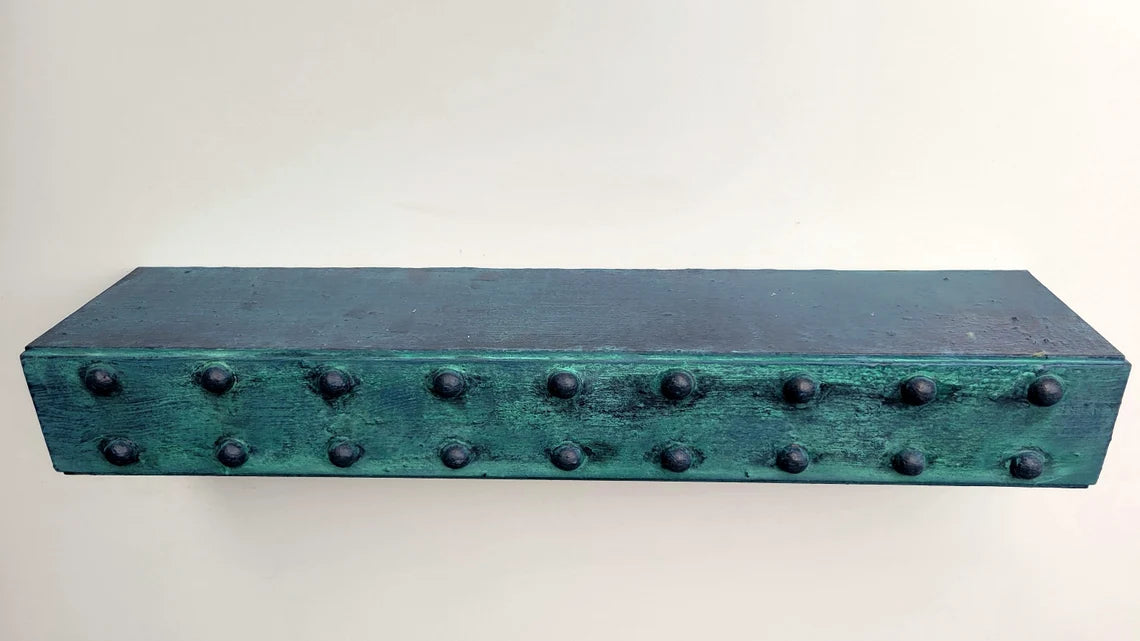 Manhattan Bridge-Style Rusted Bronze Wall Shelf