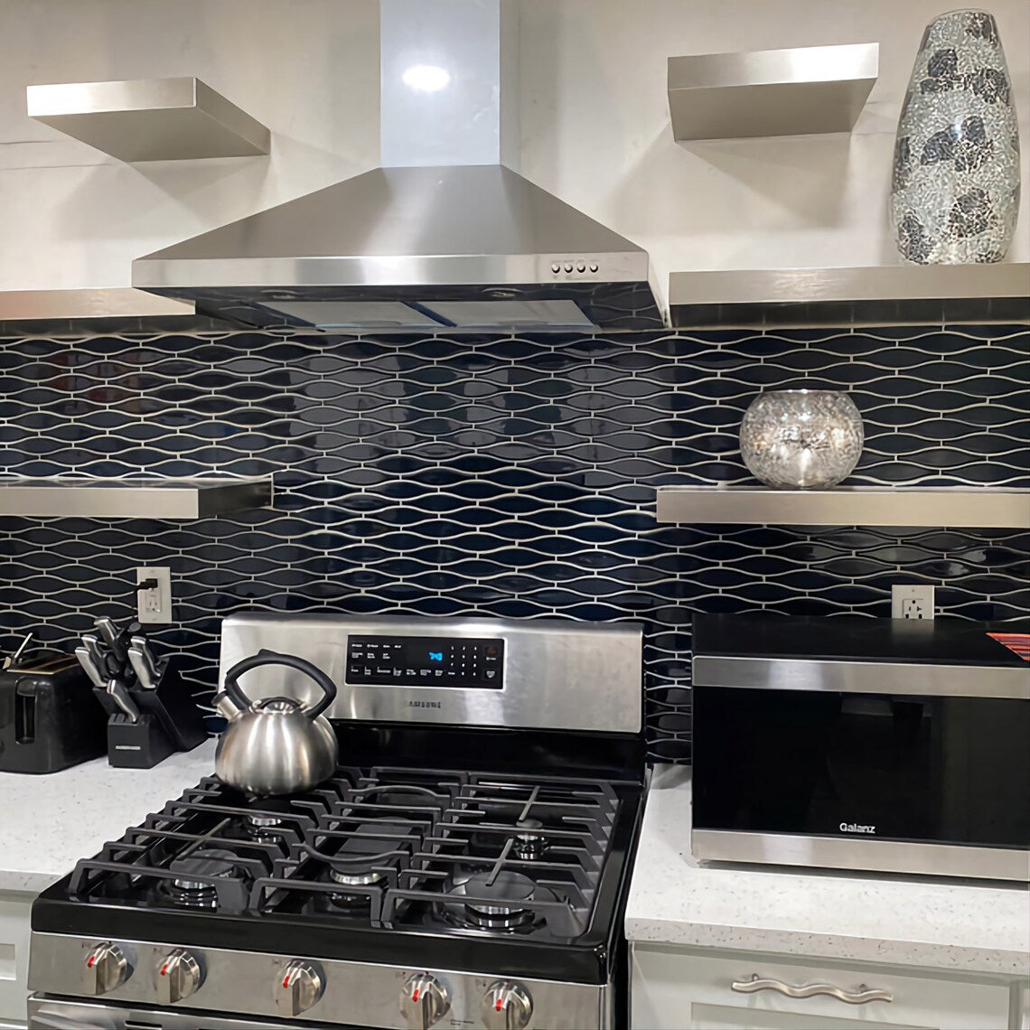 Custom Stainless Laminated Kitchen Floating Shelf (0.5mm)