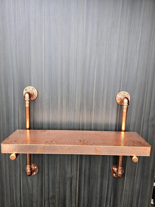 Copper Shelf with Pipe Support (60x10x2)